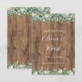 Eukalyptus Greenery Wedding Einladung | Rustikal (Vorne/Hinten)