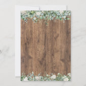 Eukalyptus Greenery Wedding Einladung | Rustikal (Rückseite)