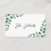 Eukalyptus Greenery Wedding Enclosure Card mit QR Begleitkarte (Vorderseite)