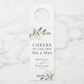 Eukalyptus Greenery Wedding Flaschenanhänger (Vorderseite)