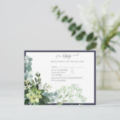 Eukalyptus Greenery Wedding Foliage Postca Postkarte (Stehend Vorderseite)
