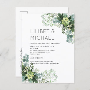 Eukalyptus Greenery Wedding Foliage Postkarte