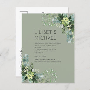 Eukalyptus Greenery Wedding Foliage Postkarte