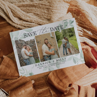 Eukalyptus Greenery Wedding Foto Save the Date Einladung