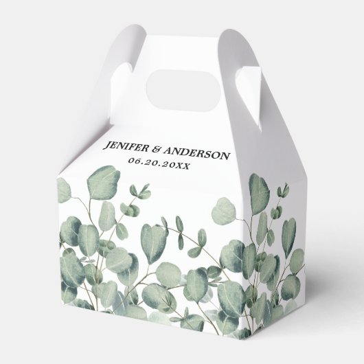 Eukalyptus Greenery Wedding Geschenkschachtel (Vorderseite)