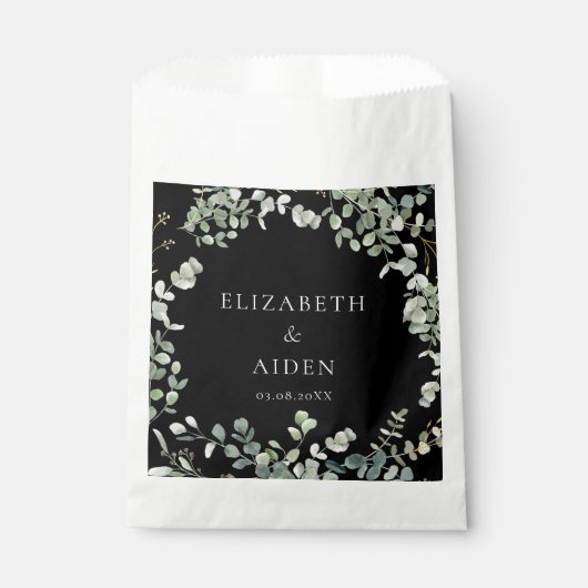 Eukalyptus Greenery Wedding Geschenktütchen (Vorderseite)