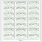 Eukalyptus Greenery Wedding Guest Address Labels (Blatt)
