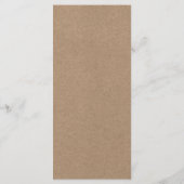 Eukalyptus Greenery Wedding Kraft Menükarte (Rückseite)