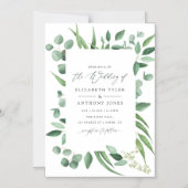Eukalyptus Greenery Wedding Magneteinladung (Vorderseite)