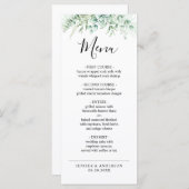Eukalyptus Greenery Wedding Menu Menükarte (Vorne/Hinten)