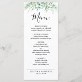 Eukalyptus Greenery Wedding Menu Menükarte (Vorderseite)