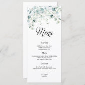 Eukalyptus Greenery Wedding Menu Menükarte (Vorne/Hinten)