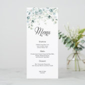 Eukalyptus Greenery Wedding Menu Menükarte (Stehend Vorderseite)