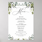 Eukalyptus Greenery Wedding MENU Poster (Vorne)