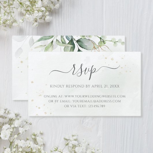 Eukalyptus Greenery Wedding Online UAWG Begleitkarte