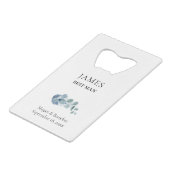 Eukalyptus Greenery Wedding Party Geldbeutel Flaschenöffner (Vorderseite Schrägansicht)