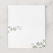 Eukalyptus Greenery Wedding Platzkarte (Außenseite Aufgefaltet)