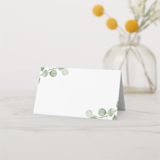 Eukalyptus Greenery Wedding Platzkarte (Vorderseite)