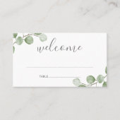 Eukalyptus Greenery Wedding Platzkarte (Vorderseite)