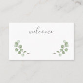 Eukalyptus Greenery Wedding Platzkarte (Vorderseite)