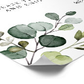 Eukalyptus Greenery Wedding Poster (Ecke)