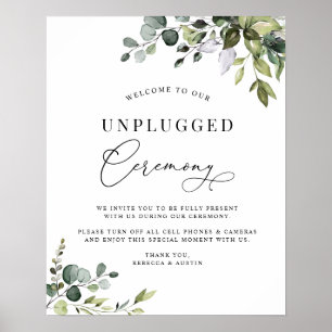 Eukalyptus Greenery Wedding Poster
