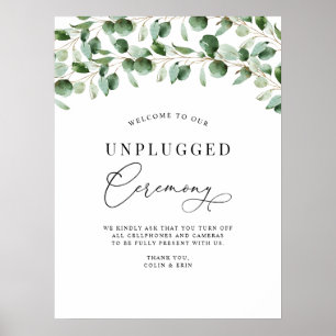 Eukalyptus Greenery Wedding Poster