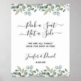 Eukalyptus Greenery Wedding Poster