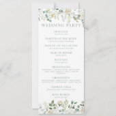 Eukalyptus Greenery Wedding Program Cards (Rückseite)