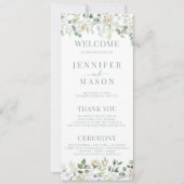 Eukalyptus Greenery Wedding Program Cards (Vorderseite)