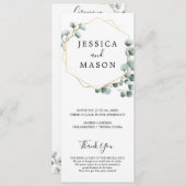 Eukalyptus Greenery Wedding Program Programm (Vorne/Hinten)