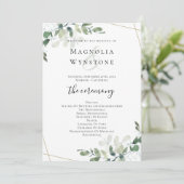 Eukalyptus Greenery Wedding Programm (Stehend Vorderseite)