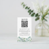 Eukalyptus Greenery Wedding QR UAWG Begleitkarte (Stehend Vorderseite)
