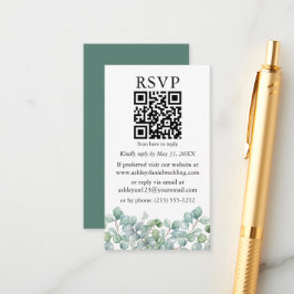 Eukalyptus Greenery Wedding QR UAWG Begleitkarte