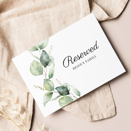 Eukalyptus Greenery Wedding Reserved Card