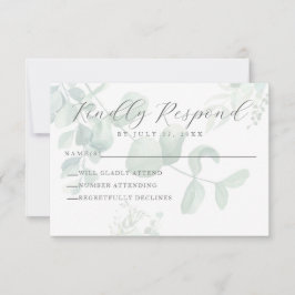 Eukalyptus Greenery Wedding RSVP Card