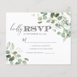 Eukalyptus Greenery Wedding RSVP Card