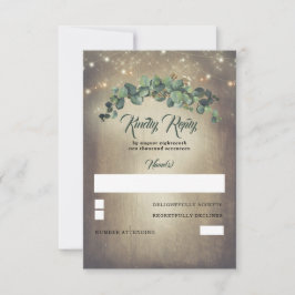 Eukalyptus Greenery Wedding RSVP Karte