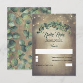 Eukalyptus Greenery Wedding RSVP Karte (Vorne/Hinten)