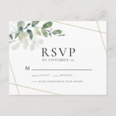 Eukalyptus Greenery Wedding RSVP Postkarte (Vorderseite)