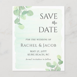 Eukalyptus Greenery Wedding Save the Date