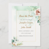Eukalyptus Greenery Wedding Save the Date (Vorderseite)