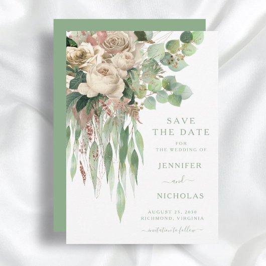 Eukalyptus Greenery Wedding Save The Date