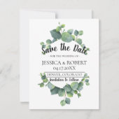 Eukalyptus Greenery Wedding Save the Date (Vorderseite)