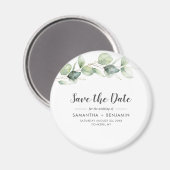 Eukalyptus Greenery Wedding Save the Date Magnet (Vorderseite/Rückseite)