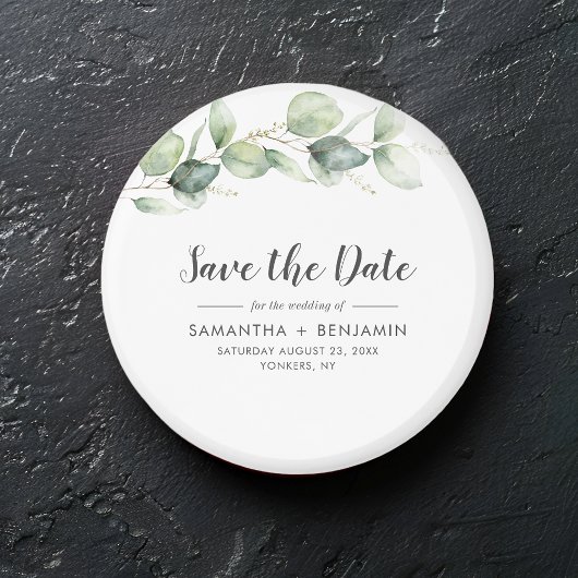 Eukalyptus Greenery Wedding Save the Date Magnet