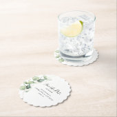 Eukalyptus Greenery Wedding Save the Date Untersetzer (Vor Ort)