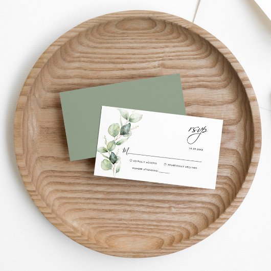 Eukalyptus Greenery Wedding Script-UAWG Mitteilungskarte