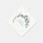 Eukalyptus Greenery Wedding Serviette (Ecke)