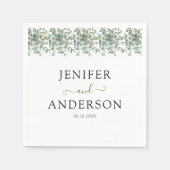 Eukalyptus Greenery Wedding Serviette (Vorderseite)